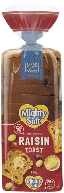 Mighty Soft Raisin Toast 600g