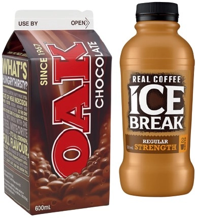 Oak Flavoured Milk 600mL, Ice Break Real Coffee or Breaka 500mL Selected Varieties