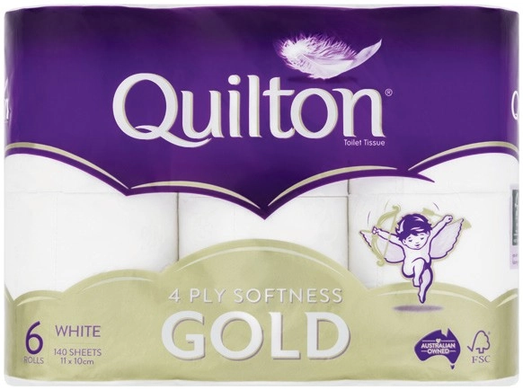 Quilton Gold Toilet Tissue 4 Ply 6 Pack