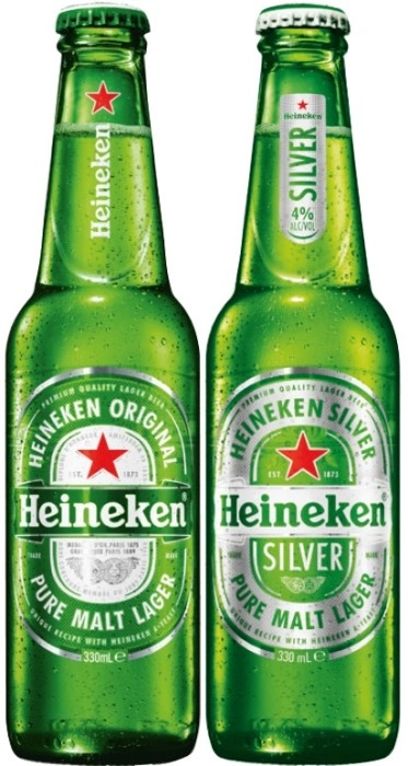 Heineken Lager or Heineken Silver 24 Pack