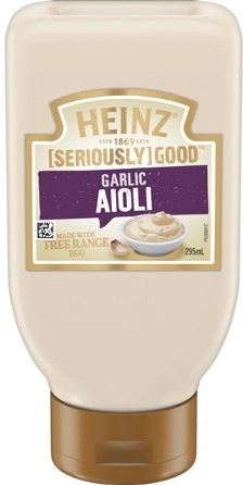 Heinz Seriously Good Aioli, Mayonnaise or Tartare Sauce 295mL Selected Varieties