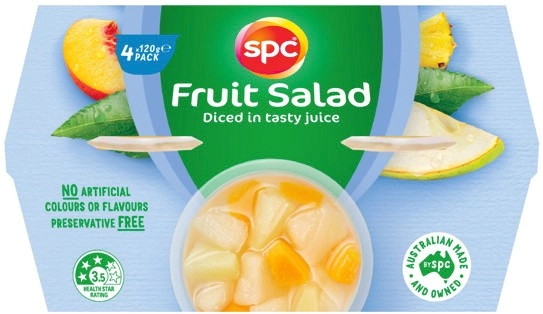 SPC Diced Fruits in Juice, Syrup, Jelly or Puree 4 Pack Selected Varieties