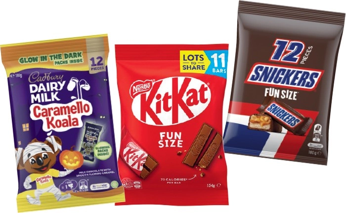 Cadbury Share Pack 120-180g, Mars Fun Size Pack 132-192g or Nestle 127-158g Selected Varieties