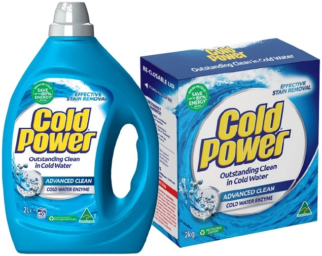 Cold Power Laundry Liquid 2 Litre, Powder 2kg or Capsules 26 Pack Selected Varieties