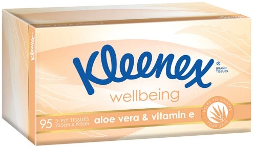 Kleenex Aloe Vera & Vitamin E or Eucalyptus White Tissues 95 Pack or Allergy Comfort 85 Pack