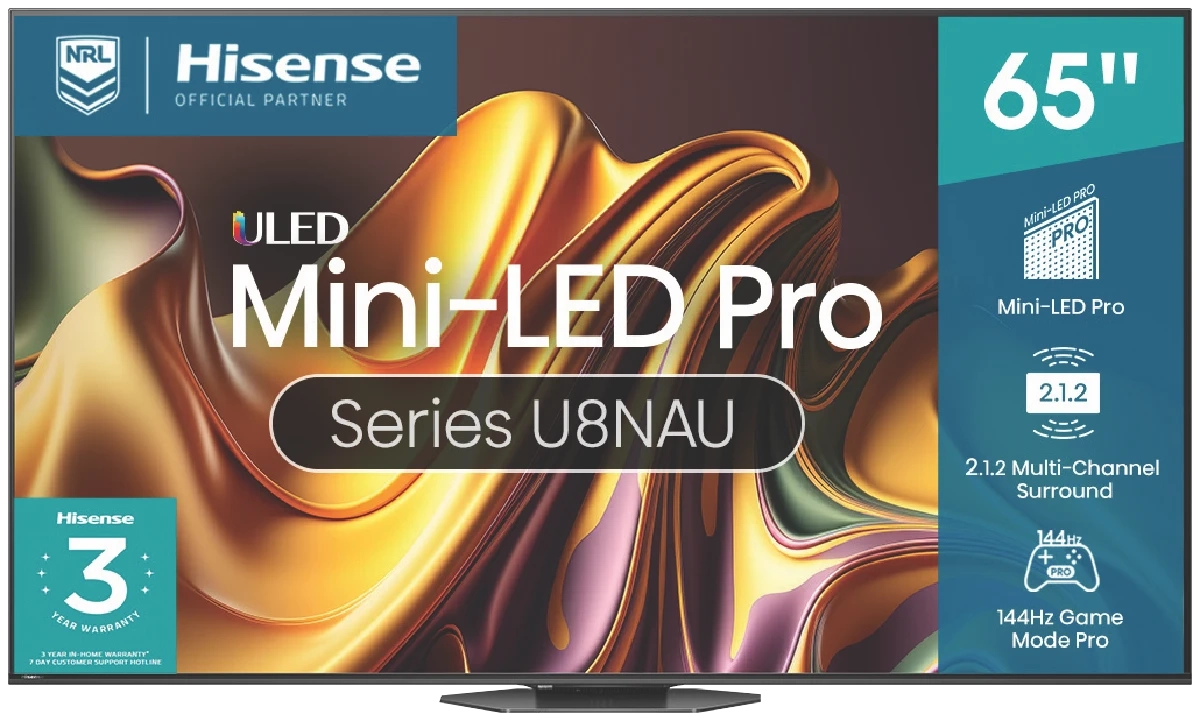 Hisense 65" U8NAU 4K Mini-LED QLED Smart TV 24