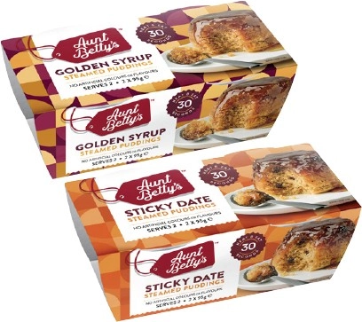 Aunt Betty's Puddings 2 Pack 190g-220g