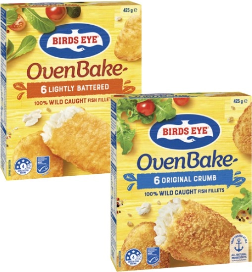 Birds Eye Oven Bake Fish Fillets 425g