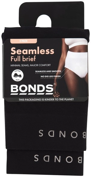 Bonds Women's Seamless Full Brief 2 Pack