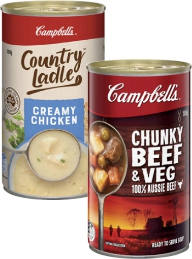 Campbell's Country Ladle or Chunky Soup 495g-505g