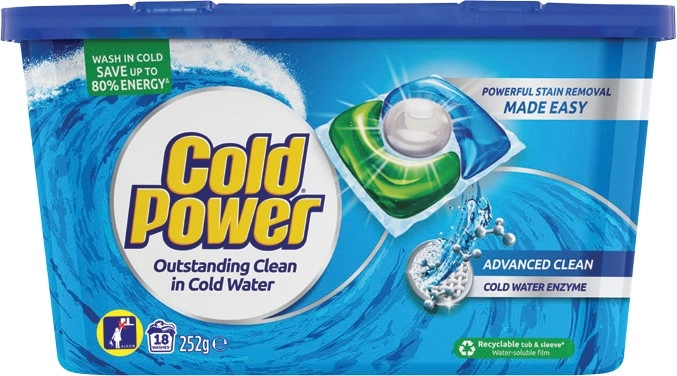 Cold Power Laundry Capsules 18 Pack