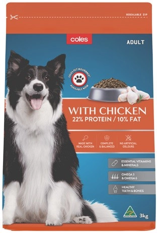 Coles Dry Dog Food 3kg