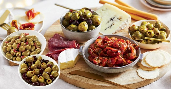 Coles Green Olives with Chilli & Garlic or Mediterranean Olives