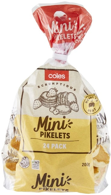 Coles Mini Pikelets 24 Pack 200g