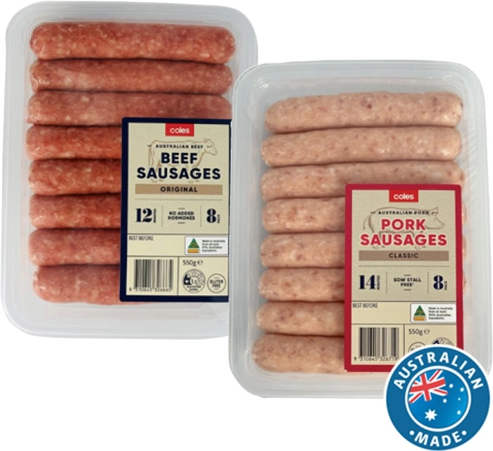 Coles Sausages 550g