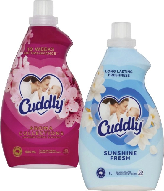 Cuddly Concentrate Fabric Conditioner 900mL-1 Litre