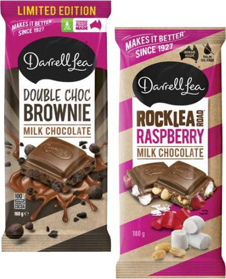 Darrell Lea Block Chocolate 160g-180g