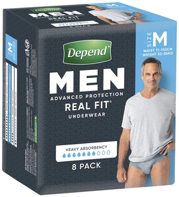 Depend Real Fit Incontinence Underwear For Men 8 Pack