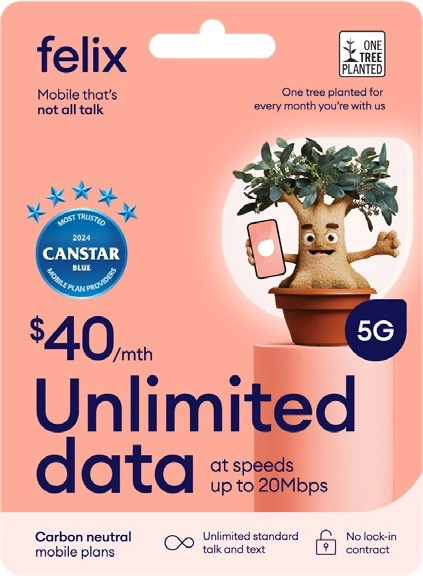 Felix $40 Unlimited Mobile Data SIM