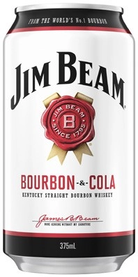 Jim Beam White and Cola Cans 6x375mL