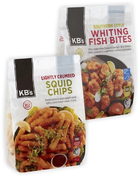 KB's Squid Chips or Battered Bites 1kg