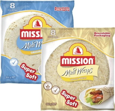 Mission Mini Wraps 8 Pack 384g