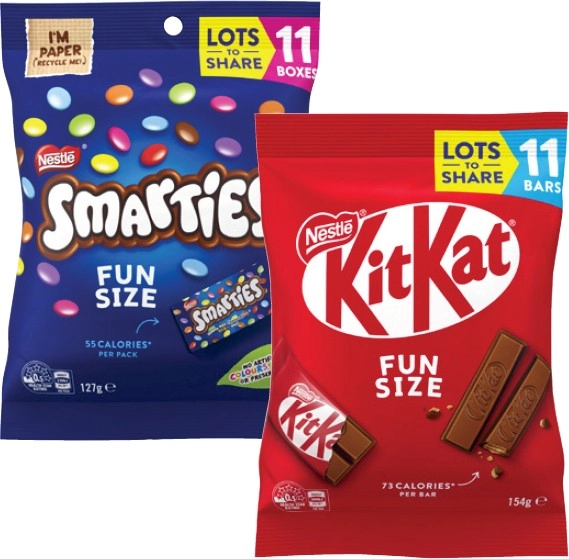 Nestlé Chocolate Fun Pack 127g-158g