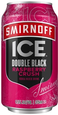 NEW Smirnoff Ice Double Black Raspberry Crush 6.5% Cans 4x375mL