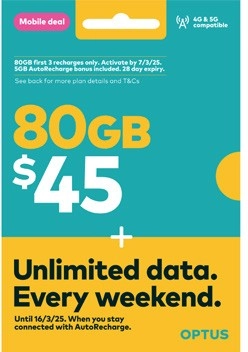 Optus $45 SIM Kit