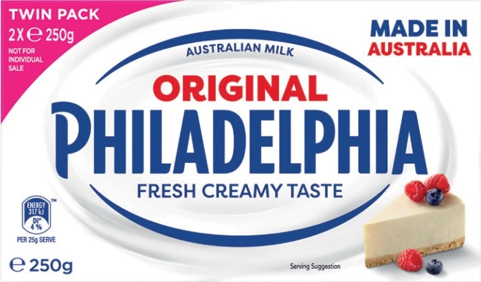 Philadelphia Cream Cheese Block Twin Pack 2x250g