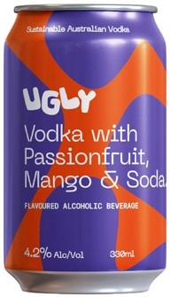 Ugly Vodka Passionfruit & Mango Cans 4x330mL