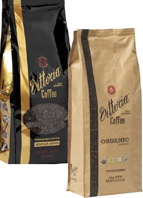 Vittoria Mountain Grown or Organic Espresso Coffee Beans 1kg