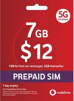 Vodafone $12 Prepaid SIM