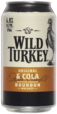 Wild Turkey & Cola Cans 4x375mL