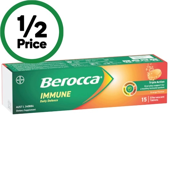 Berocca Immune Daily Defence Effervescent Tablets Pk 15~