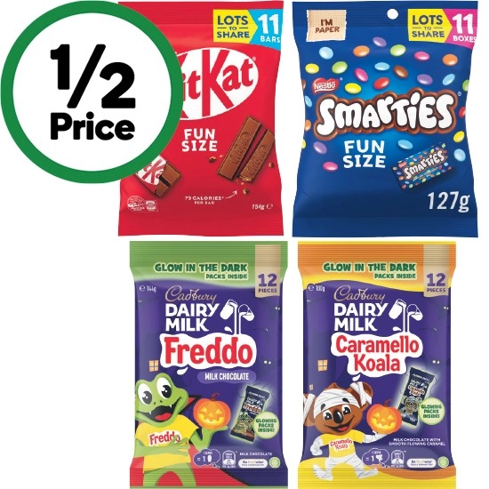 Cadbury Sharepack 120-180g or Nestle Sharepack 127-158g