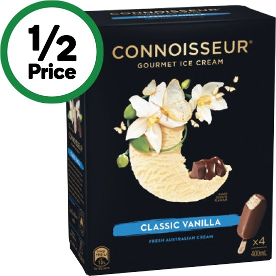 Connoisseur Ice Cream Sticks 360-400ml Pk 4-6 – From the Freezer