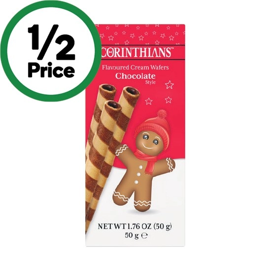 Corinthians Chocolate Cream Wafers 50g