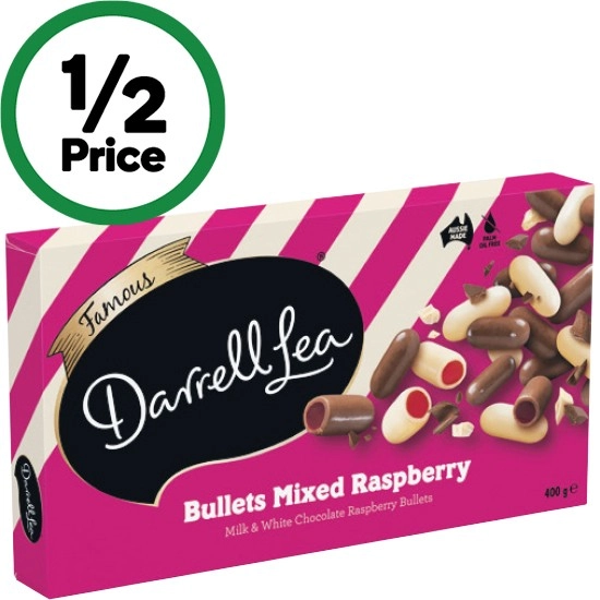 Darrell Lea Raspberry Chocolate Bullets 400g