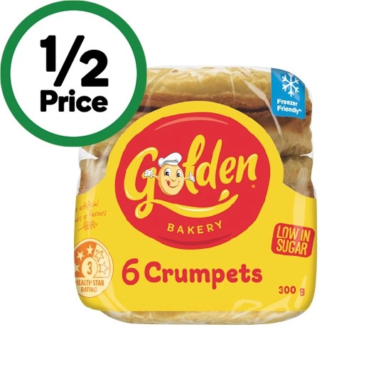 Golden Crumpet Rounds Pk 6