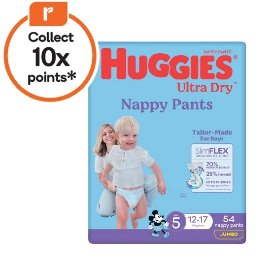 Huggies Ultra Dry Nappy Pants Pk 48-62