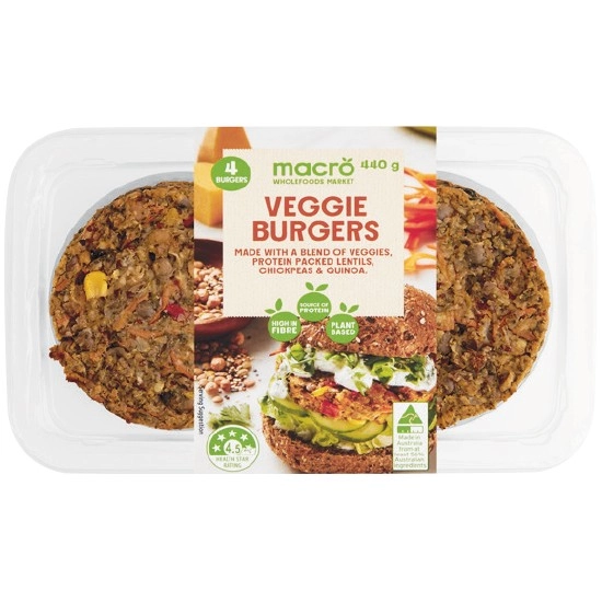 Macro Veggie Burger 440g