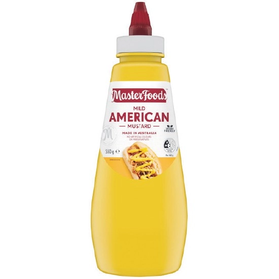 MasterFoods Mild American Mustard Squeeze Bottle 550g