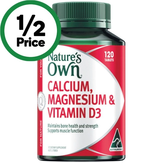 Nature's Own Calcium, Magnesium & Vitamin D3 Tablets Pk 120~