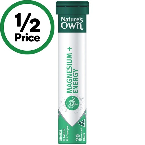 Nature's Own Magnesium + Energy Effervescent Tablets Pk 20~