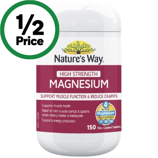 Nature's Way High Strength Magnesium Tablets Pk 150~