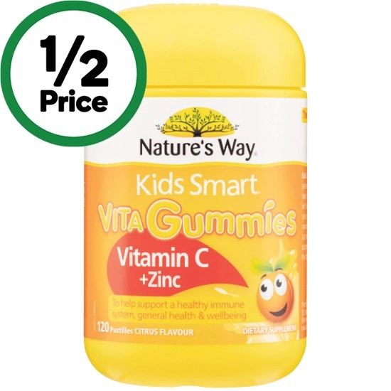 Nature's Way Kids Smart Vita Gummies Vitamin C + Zinc Pk 120~