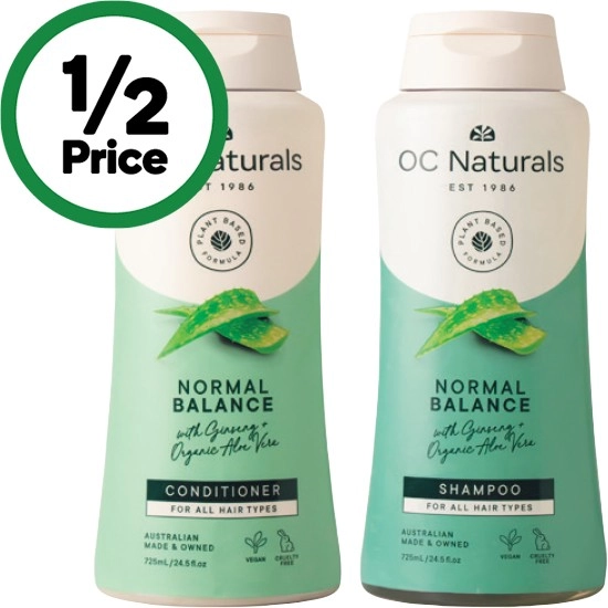 OC Naturals Shampoo or Conditioner 725ml