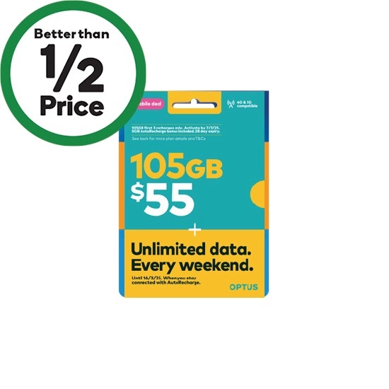 Optus $55 Prepaid SIM Starter Kit#