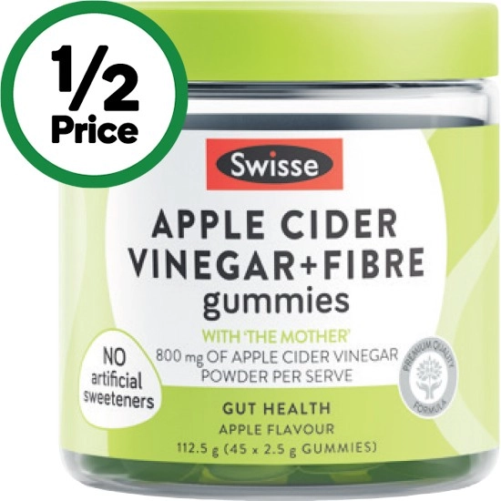 Swisse Apple Cider Vinegar & Fibre Gummies Pk 45~